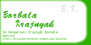borbala krajnyak business card