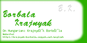 borbala krajnyak business card